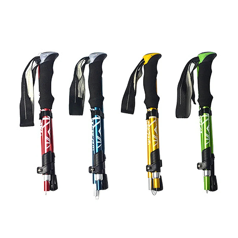 5-Section Folding Trekking Pole – Telescopic Hiking Stick for Camping, Nordic Walking, Travel